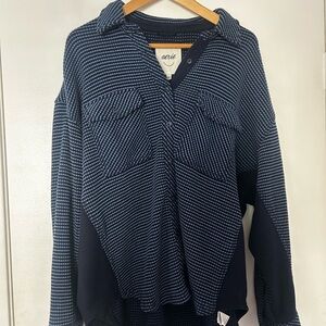 aerie LumberJane blue top